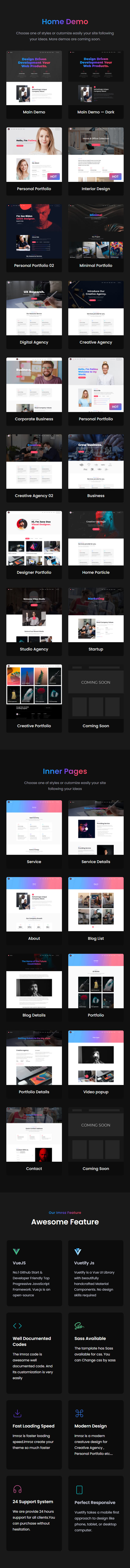 Imroz - Creative Agency & Portfolio VueJS Template - 8